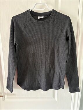 Waffle Knit Crewneck Thermal - Dark Gray